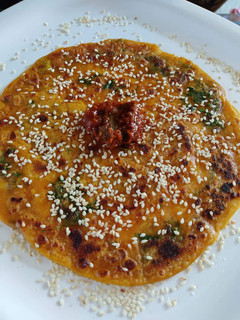 A picture of Wheat flour liquid paratha.