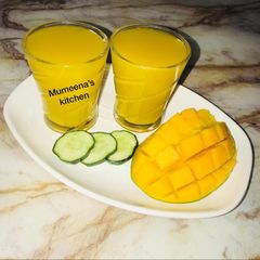 A picture of Mango and cocumber drink.