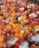 Ensalada fresca de pulpo con salmorejo