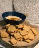 Savory Chickpea Flour and Sesame Crackers with Parmesan