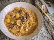 Una foto de pasta patata spaghetti