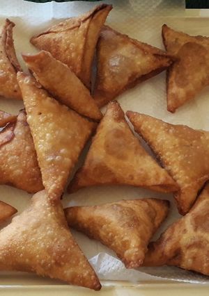 A picture of Spicy Minced meat Sambusa aka Samosas #authormaraton#.