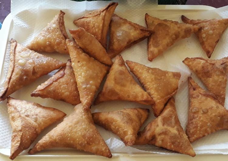 Recipe of Super Quick Homemade Spicy Minced meat Sambusa aka Samosas #authormaraton#