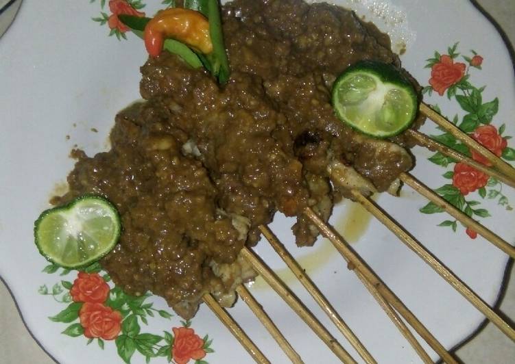 Sate Ayam teflon bumbu kacang