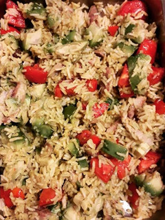 Una foto de Ensalada de arroz en versión zanahoria