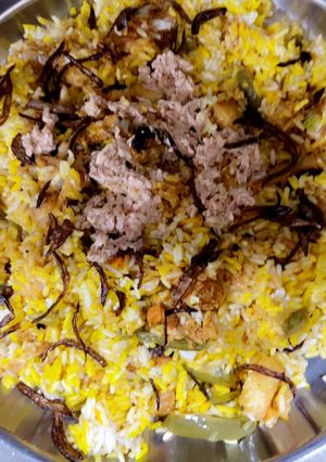 صورة لوصفة رز بطريقتي شبيه الزربيان العدني