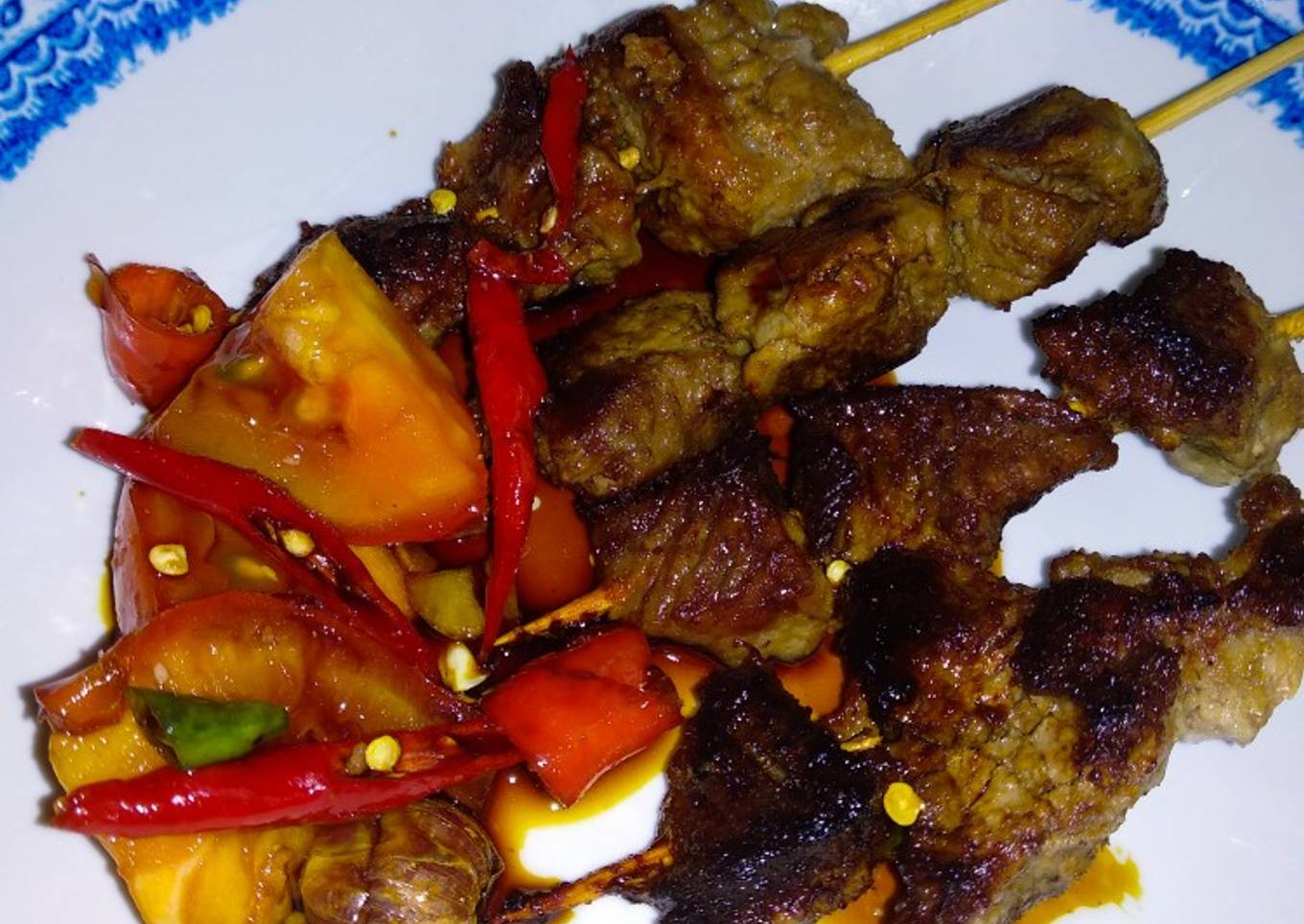 Sate bakar & Tips