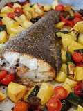 Coda di ombrina e verdure al forno