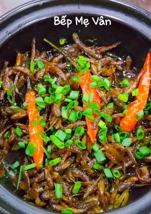 Hình của món Cá bống dặm kho tiêu.
