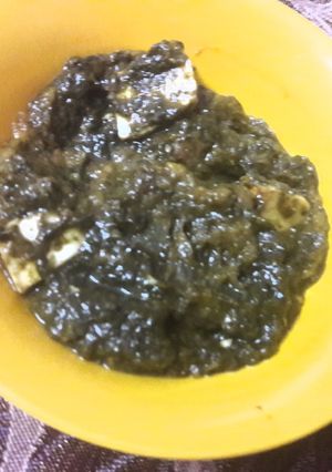 A picture of Palak and Shalgam ka saag.