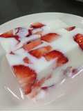 Strawberry Milk Jelly with Condensed Milk