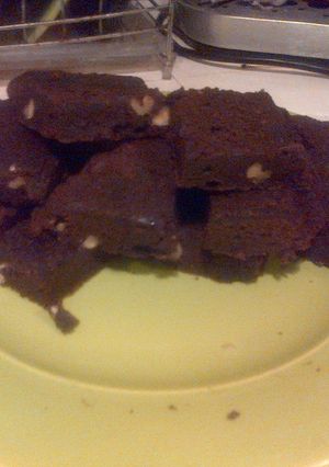 Una foto de Brownie con Nueces