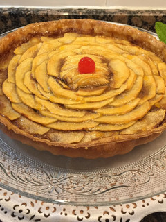 Una foto de Tarta de manzana con dulce de leche, sin gluten