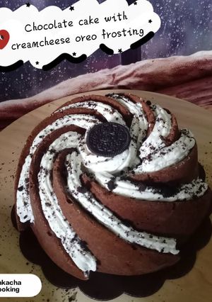 Foto resep Chocolate cake with cream cheese oreo frosting