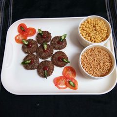 A picture of Chestnut Flour Soyabean Potato Fried Tikki.