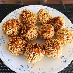 Puffed Rice Balls Recipe A picture of Puffed Rice Balls Recipe.