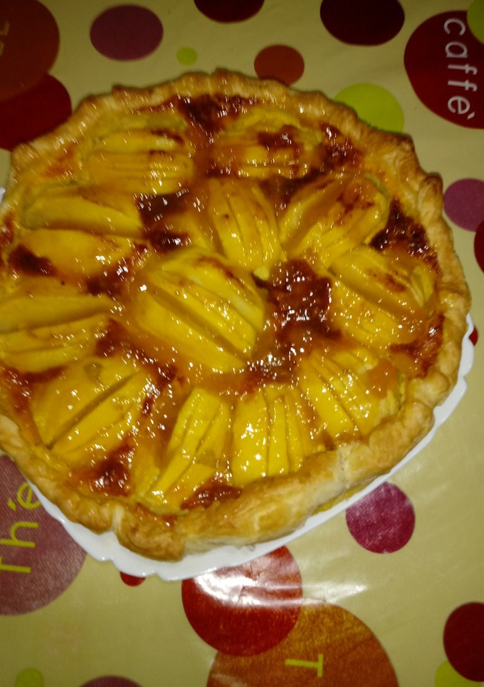 Una foto de Tarta de manzana con almendras