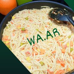 A picture of Spicy cheesy veg Spaghetti.