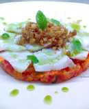 Baccalà con pancotto e crumble di alici