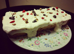 Una foto de Budín de limón con glacé