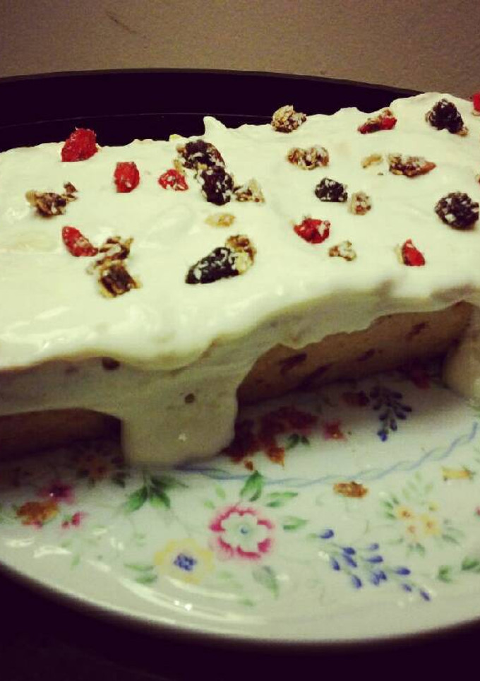 Una foto de Budín de limón con glacé