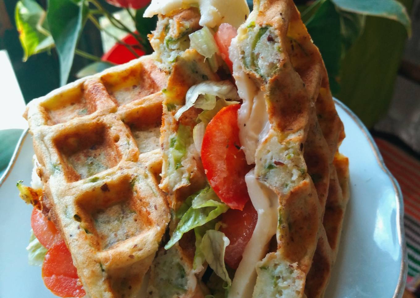 🥪Sándwich-waffles de zucchini gluten free ❣️🥪