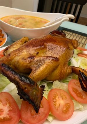 Hình của món Gà nướng nguyên con.