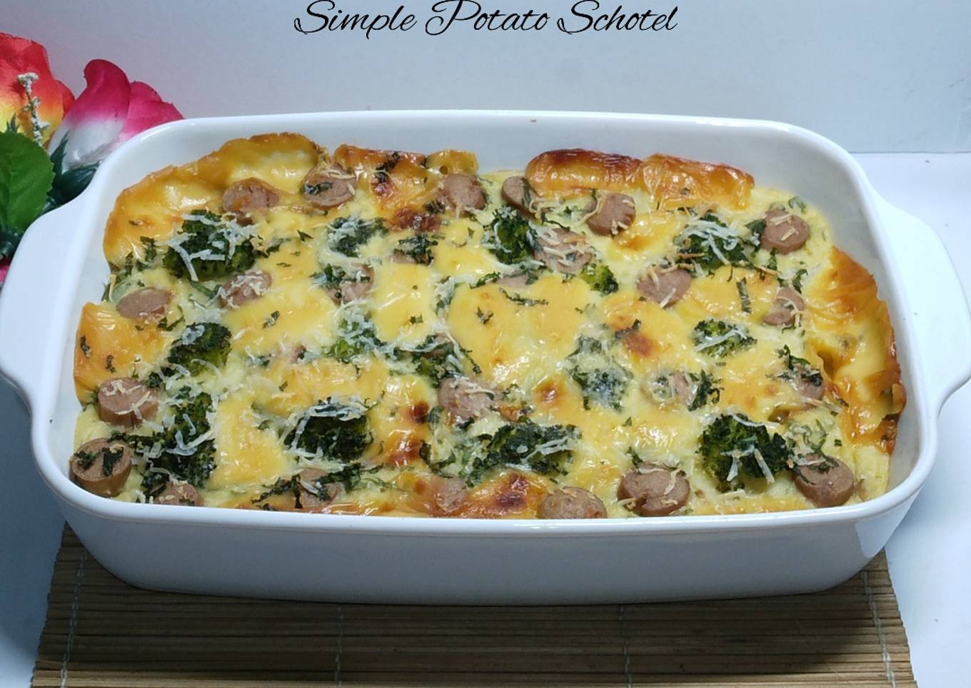 Simple Potato Schotel | Kentang Brokoli Panggang