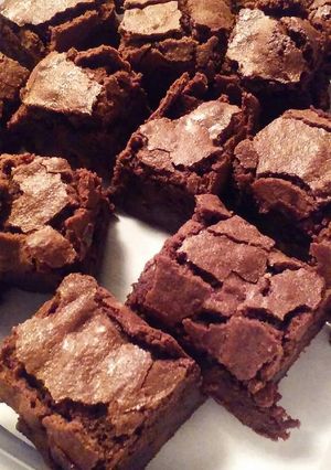 A picture of Homemade Fudgy Brownies.