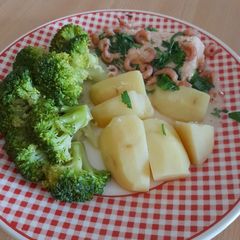 A picture of Simple dinner for 2: salmon and broccoli.