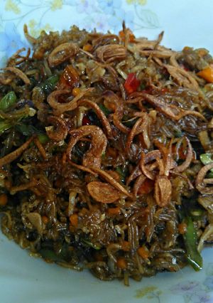 Foto resep Oseng Soun Teri Pete Pedas