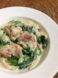 Easy Creamed Spinach and Chicken