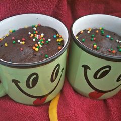 A picture of 2 mins Eggless chocolate mug cake.