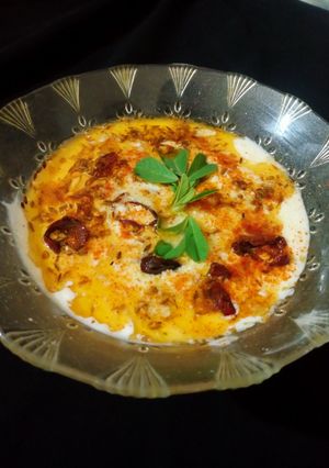 A picture of Baingan ka raita.