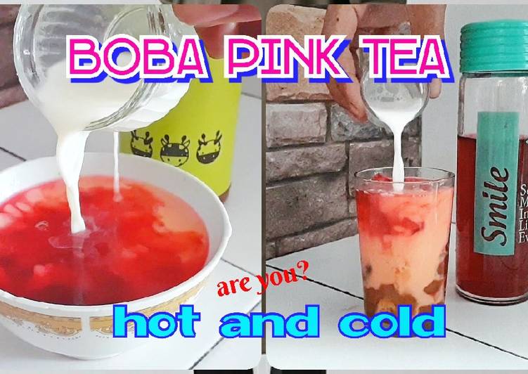 Resep Pink Boba Tea, Enak Banget