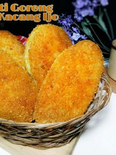 Foto resep Roti goreng eggless isi kacang ijo