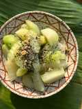 Boiled Kohlrabi with Sesame Salt Dip