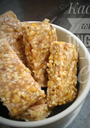 Foto resep Tingting kacang, wijen rasa blueberry