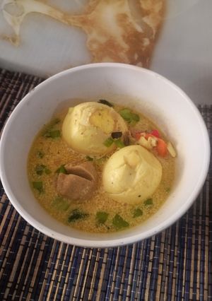 Foto resep Telur bakso kuah santan