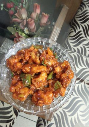 A picture of Chilli garlic cauliflower.
