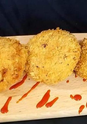 A picture of Chicken cheesy cutlets.