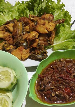 Foto resep Ayam goreng & sambel teri