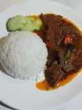 Panang Curry Beef over Rice