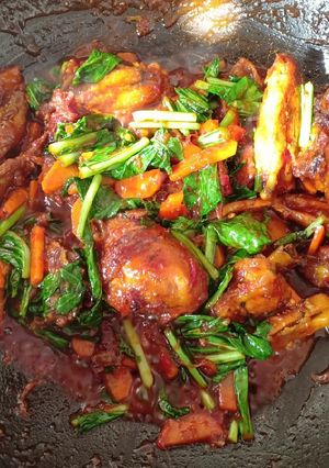 Foto resep Ayam goreng kecap sayuran