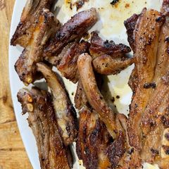 Pan fry breast of lamb A picture of Pan fry breast of lamb.