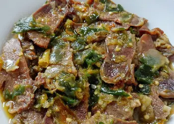 Resep Mudah Lidah Sapi Sambal Ijo Seuhah Lata² Enak Bergizi