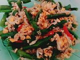 Tumis Kacang panjang toge telur