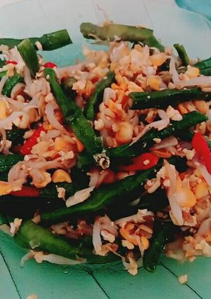 Foto resep Tumis Kacang panjang toge telur