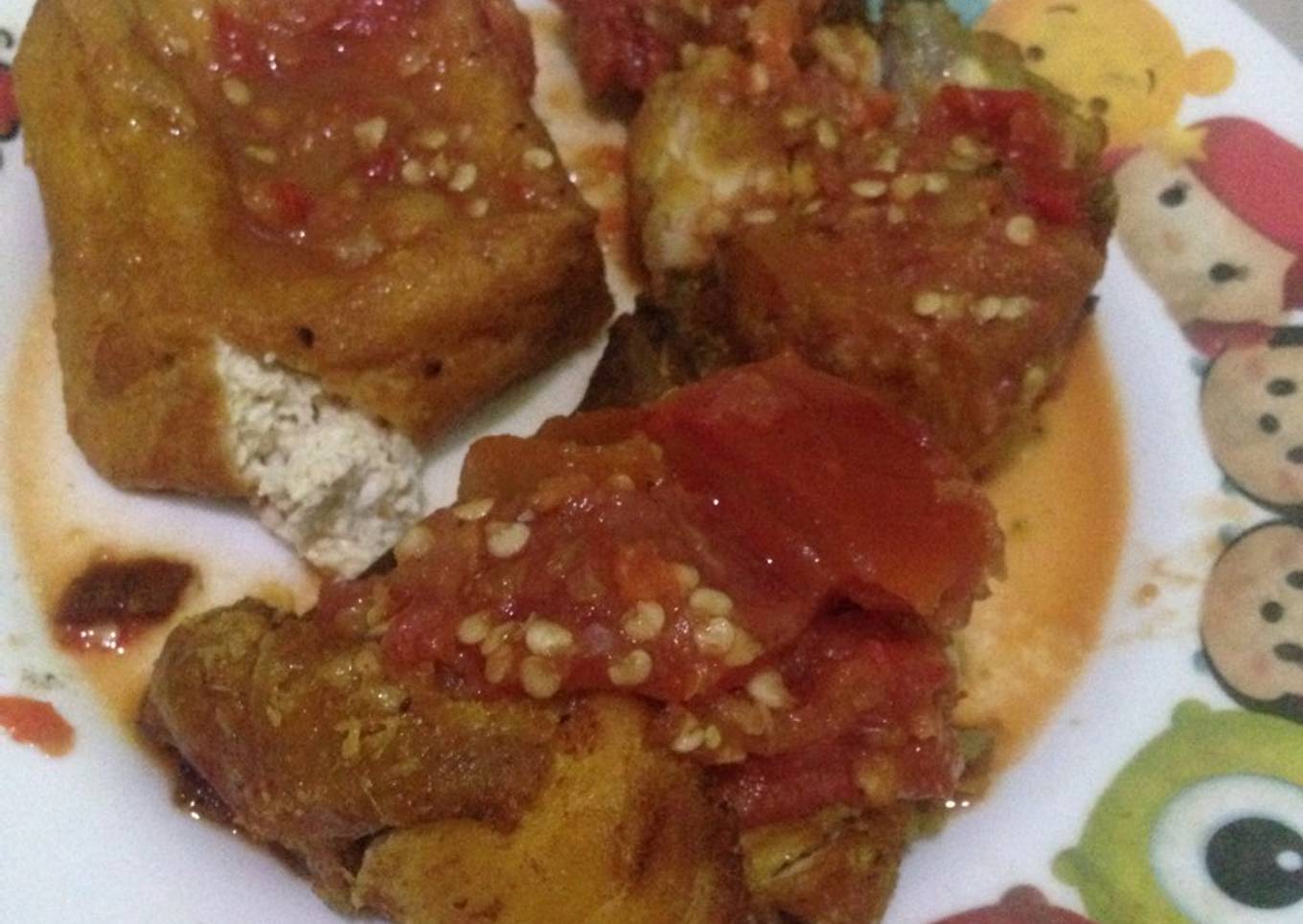 Ayam geprek sambel mentah