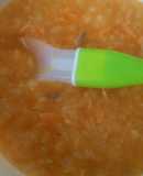 Cháo cá hồi, bí đỏ, hạt sen